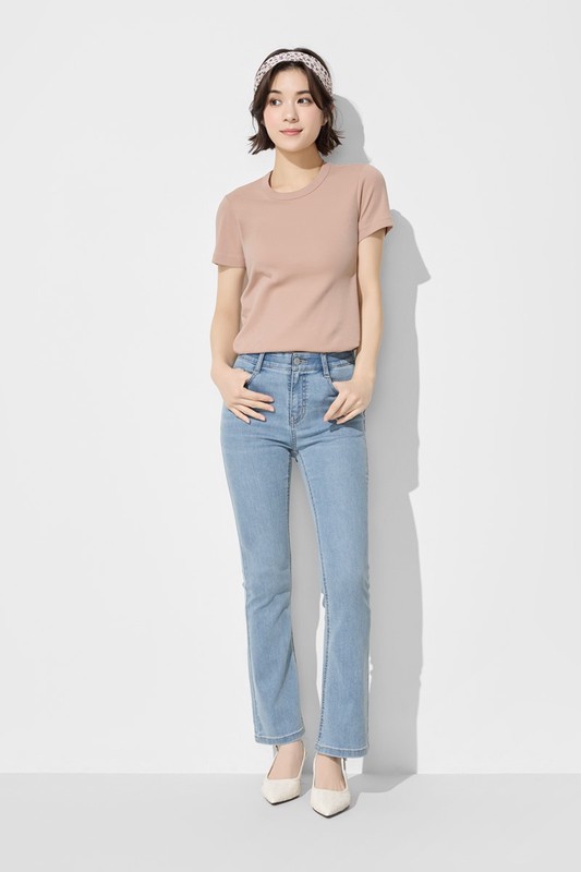 純棉厚實圓領T恤-女