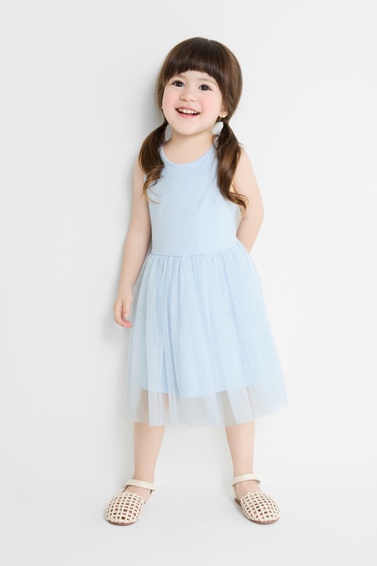 莫代爾紗裙背心洋裝-童