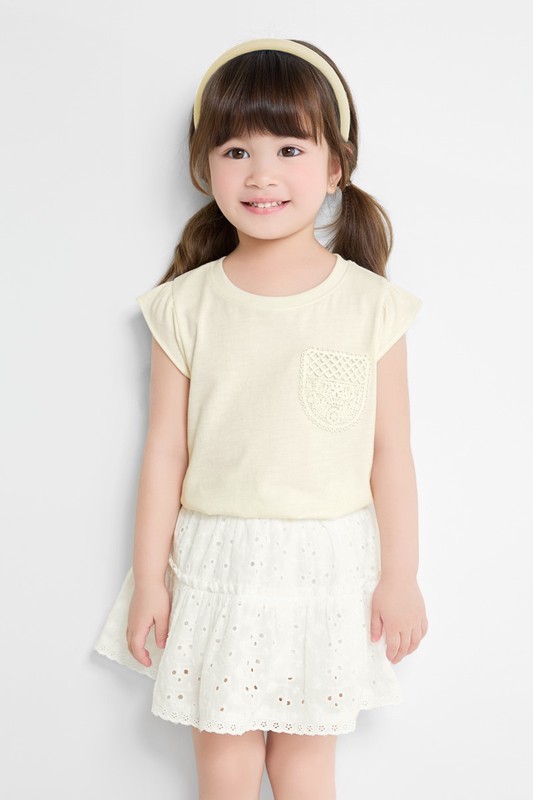 蕾絲蛋糕褲裙-童