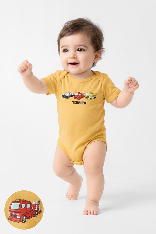 TOMICA純棉羅紋印花包臀衣-Baby