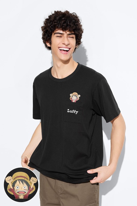 航海王口袋印花T恤-07-男