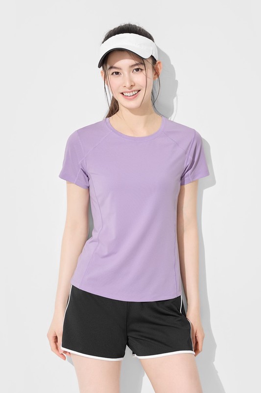 吸排網眼短袖T恤-女