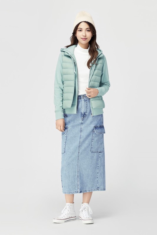 磨毛羅紋立領長袖T恤-女