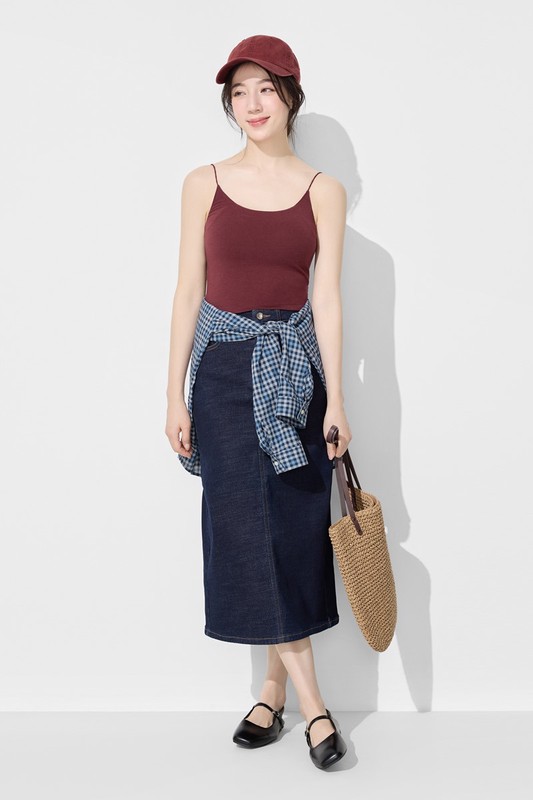 Bra大圓領中短版細肩帶-女