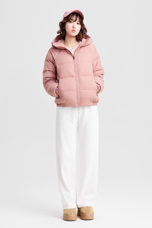 極暖羽絨連帽外套-女