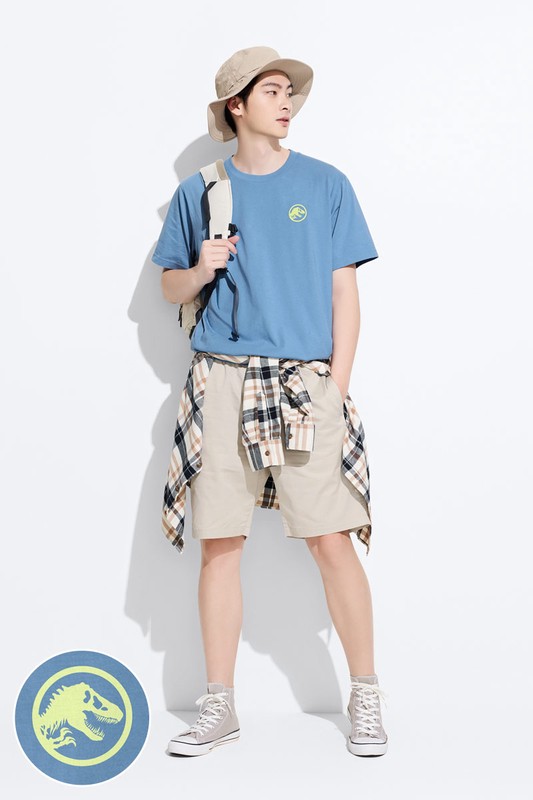 Jurassic World印花T恤-01-男