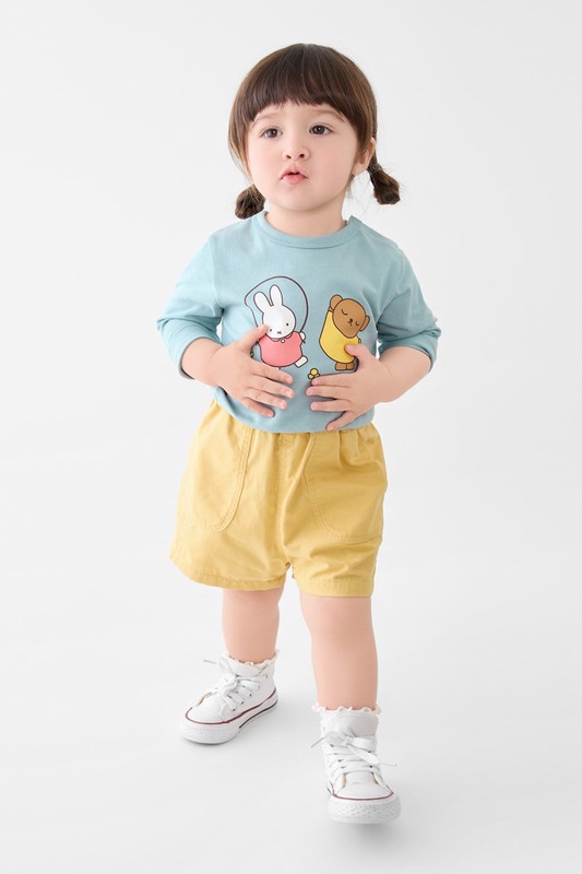 Miffy and Friends長袖印花T恤-05-Baby