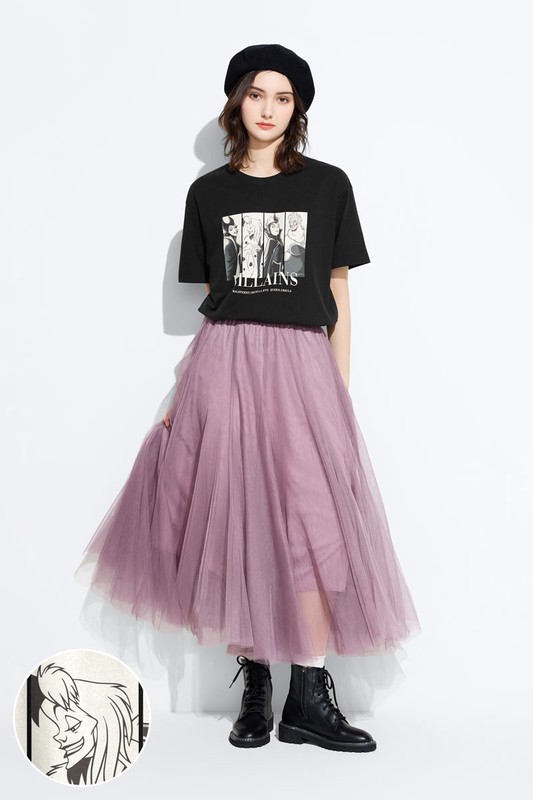 迪士尼系列寬長版印花T恤-36-女