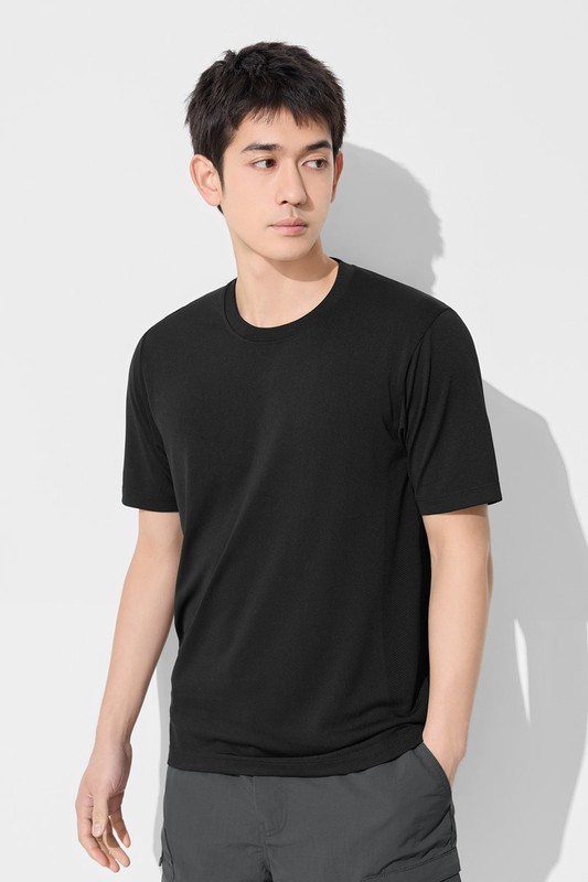 吸排無側縫圓領T恤-男