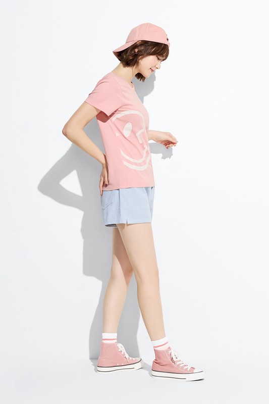 S.W.SMILEY®印花T恤-02-女