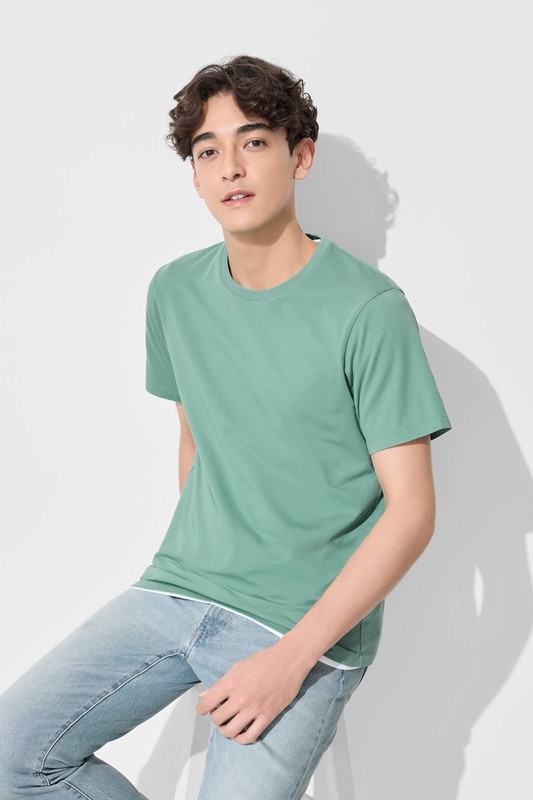 純棉圓領T恤-男