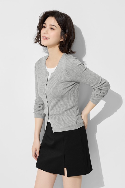 羅紋假兩件毛衣-女