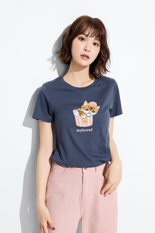 貓福珊迪印花T恤-08-女