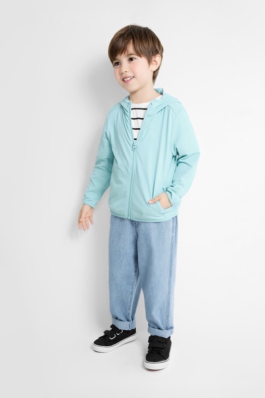 棉質寬鬆牛仔褲-童