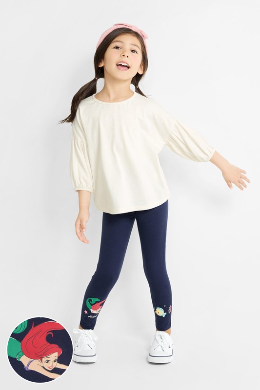 迪士尼系列彈力九分內搭褲-童