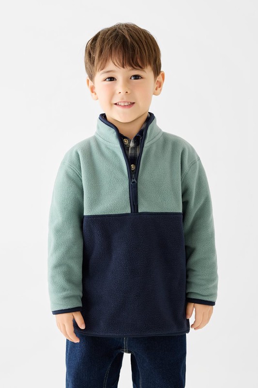 Fleece半開襟上衣-童