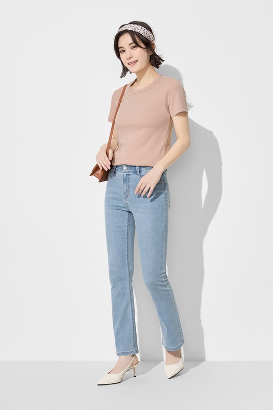 純棉厚實圓領T恤-女