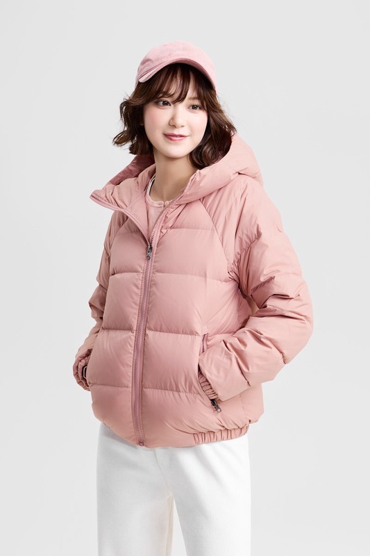 極暖羽絨連帽外套-女