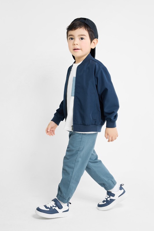 棉質彈性束口褲-童