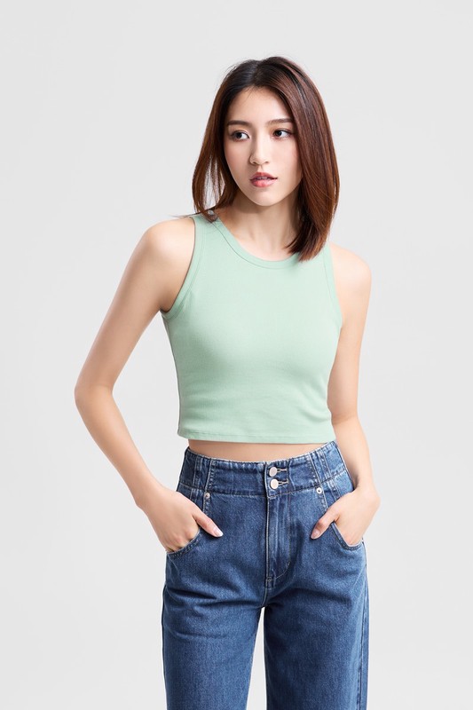 Bra削肩中短版背心-女