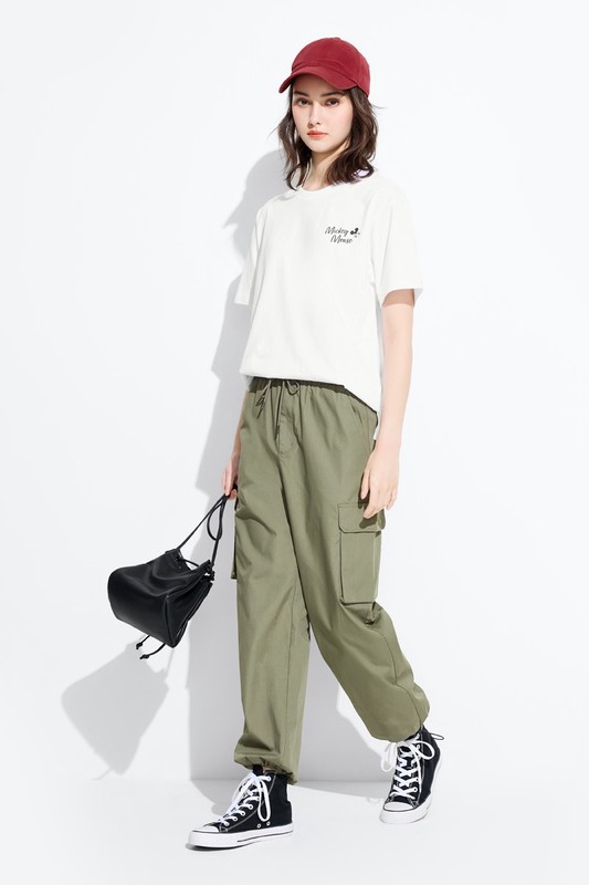 迪士尼系列寬長版印花T恤-17-女