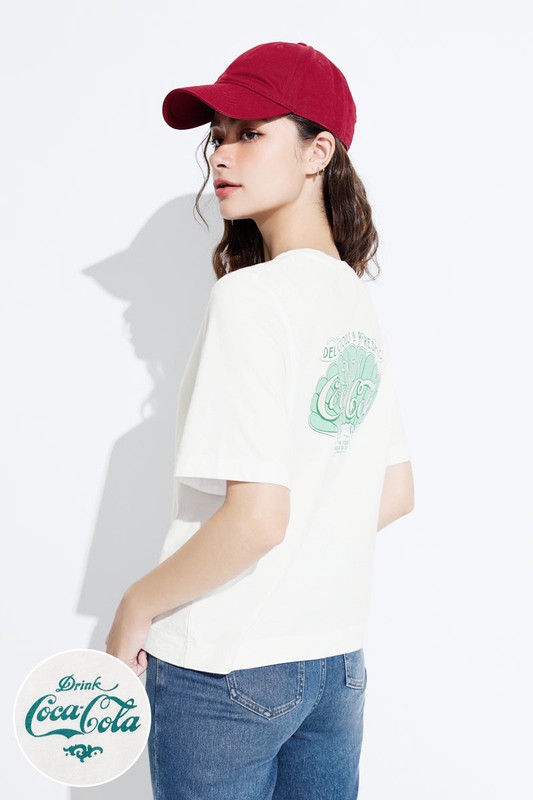 可口可樂寬版印花T恤-08-女