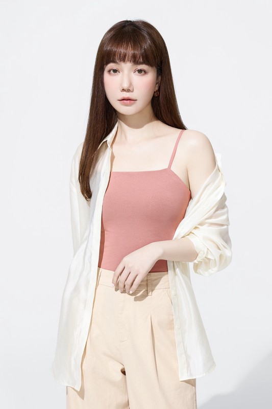 Bra平口細肩帶背心-女