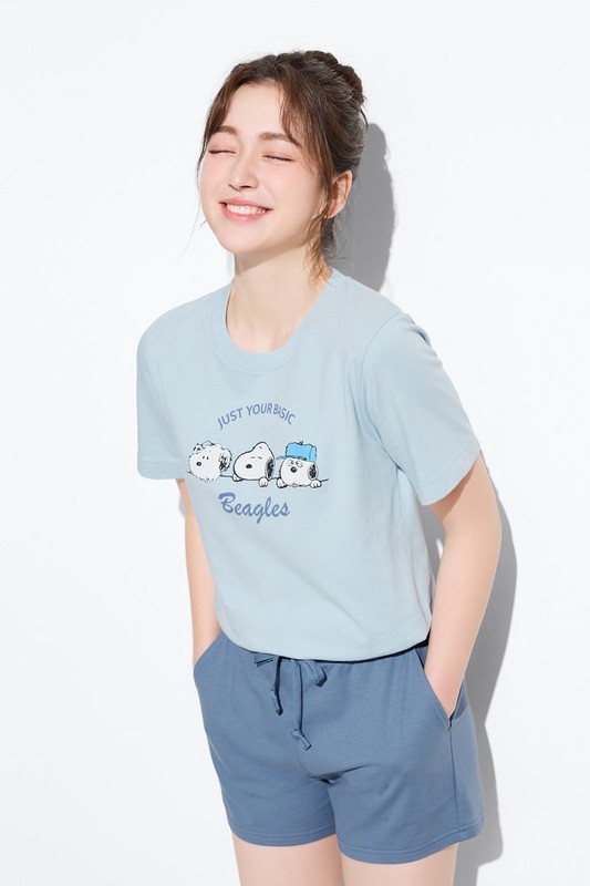 史努比系列厚版印花T恤-10-女