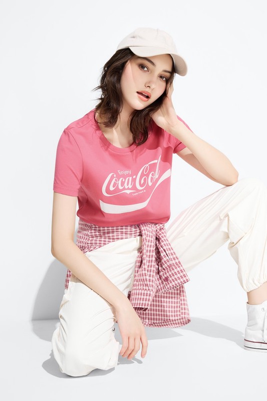 可口可樂印花T恤-08-女