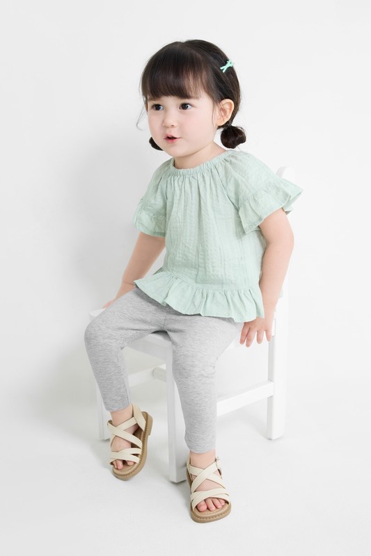 彈力九分內搭褲-Baby