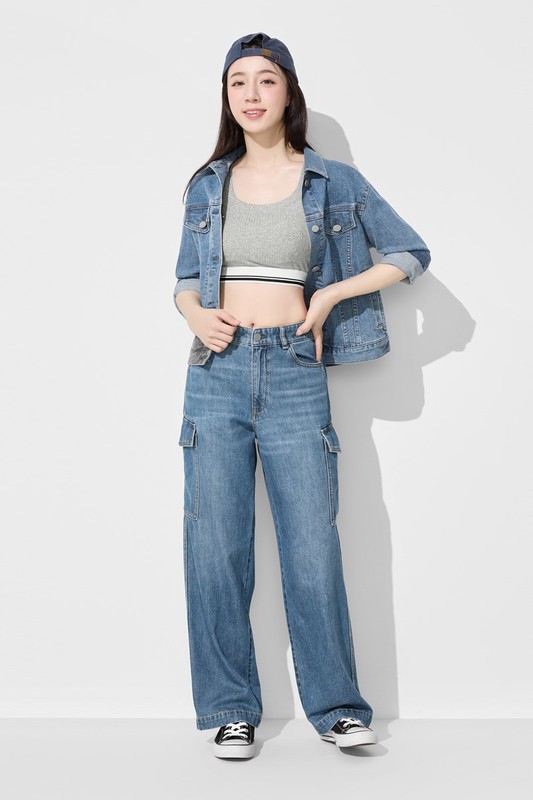 牛仔修身外套-女