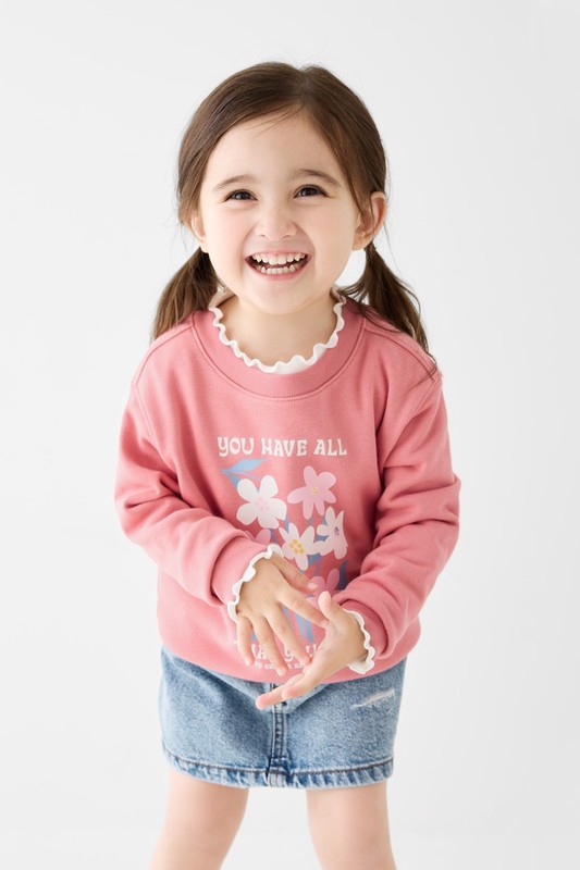 花卉毛圈印花圓領衫-03-童