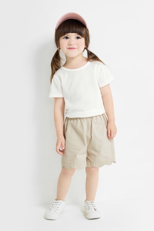 純棉花邊造型短褲-童