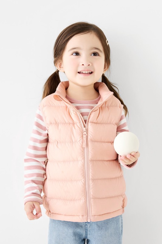 極輕羽絨立領背心-童