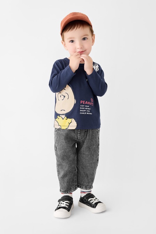 史努比系列長袖印花T恤-04-Baby