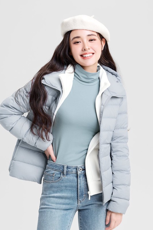 極輕羽絨連帽外套-女