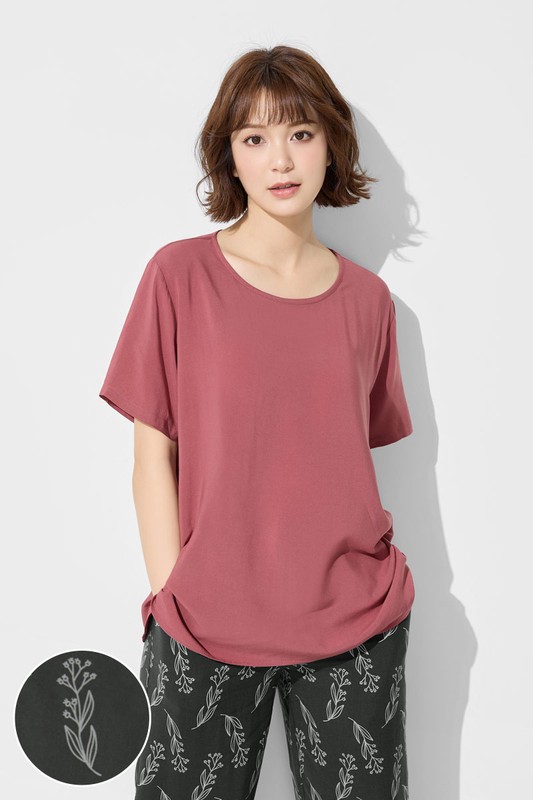 嫘縈Bra花草印花家居套裝-女