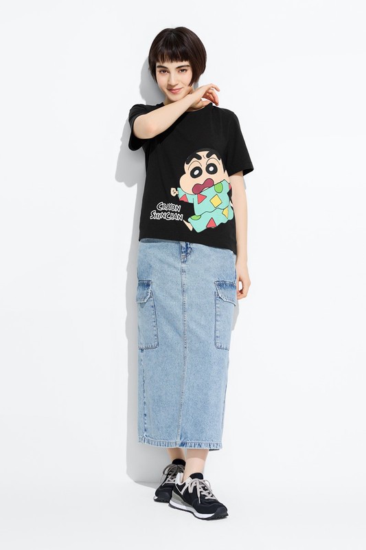 蠟筆小新厚版印花T恤-08-女