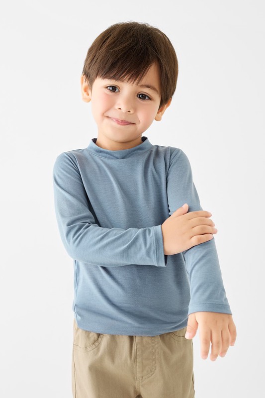 heatup立領九分袖上衣-童