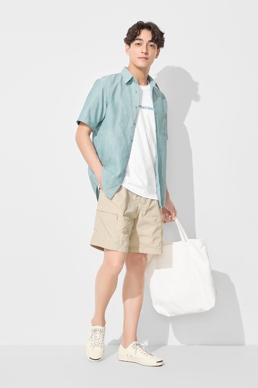 防潑水機能工裝短褲-男