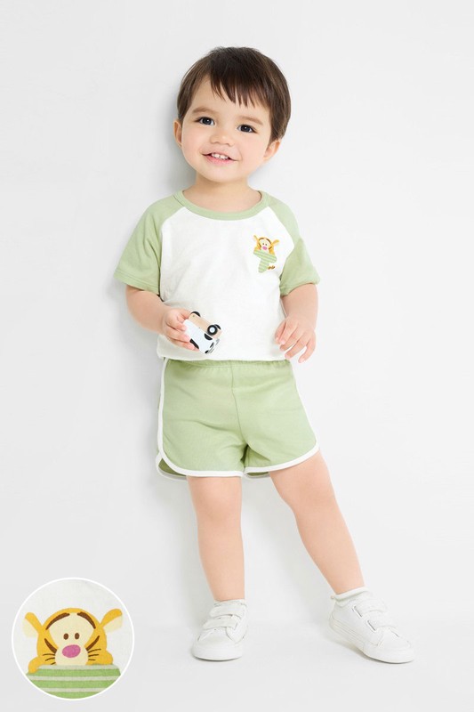 迪士尼系列純棉拉克蘭袖印花T恤-Baby