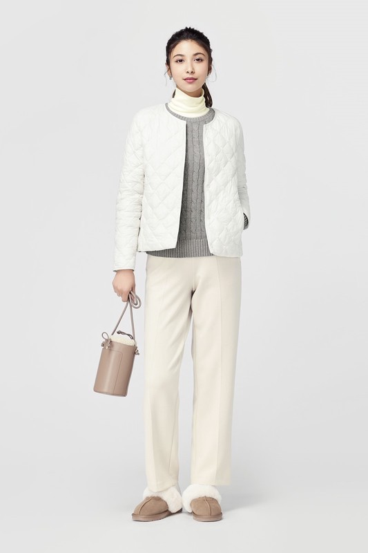 麻花圓領毛衣-女