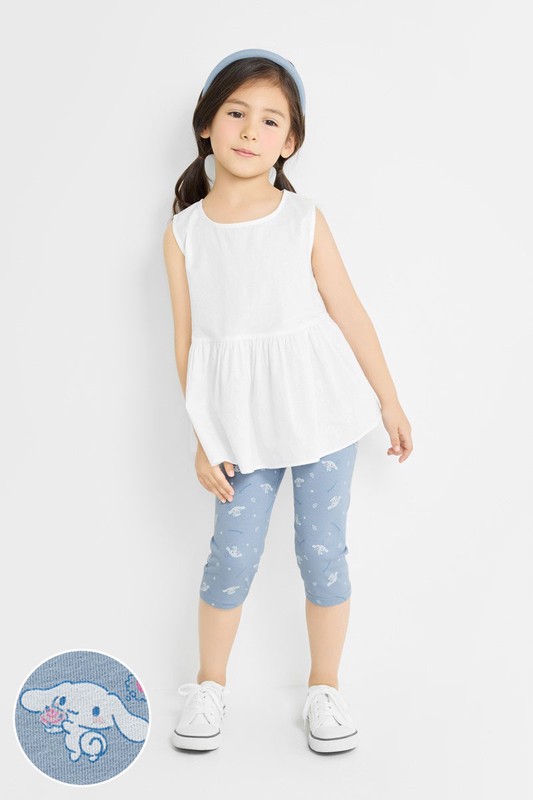 三麗鷗彈力七分內搭褲-童