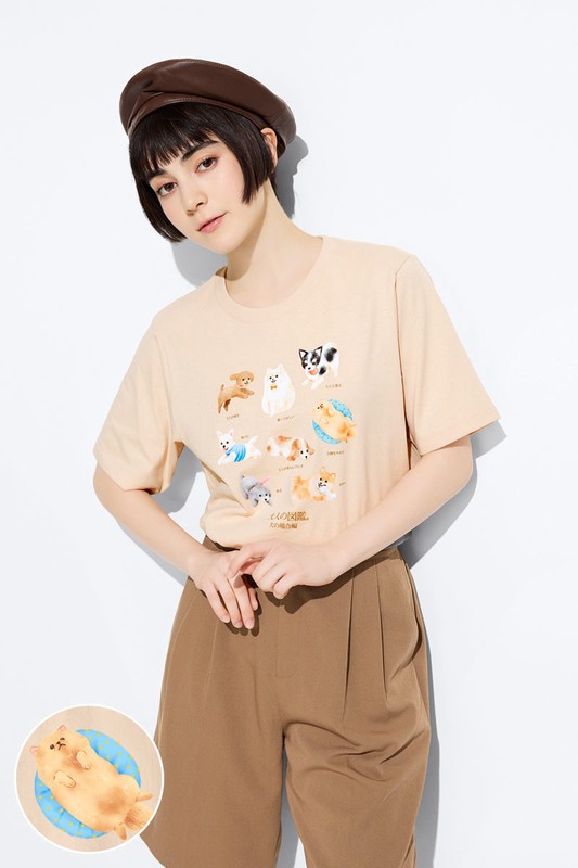 大人的圖鑑寬版印花T恤-16-女