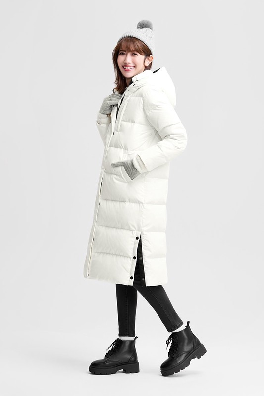極暖羽絨長大衣-女