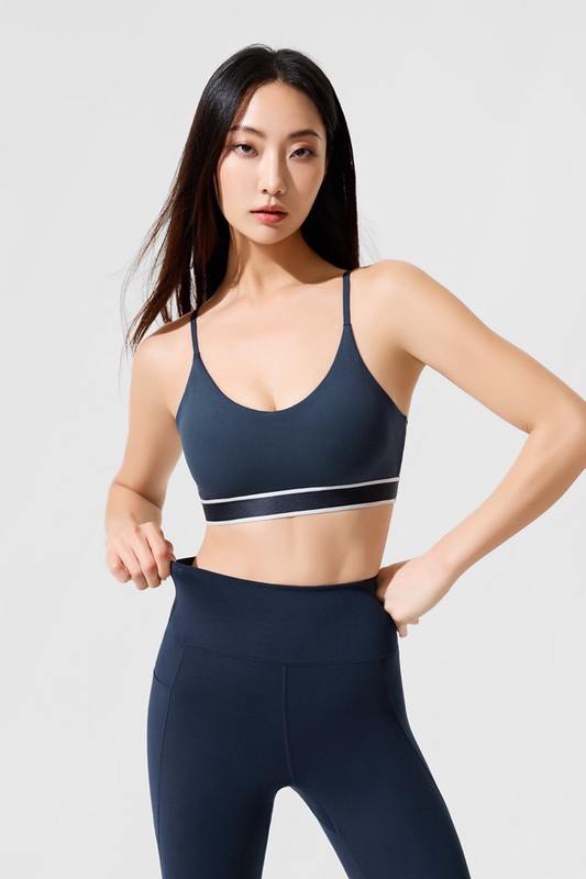 運動輕度支撐細肩帶可拆式Bra背心-女