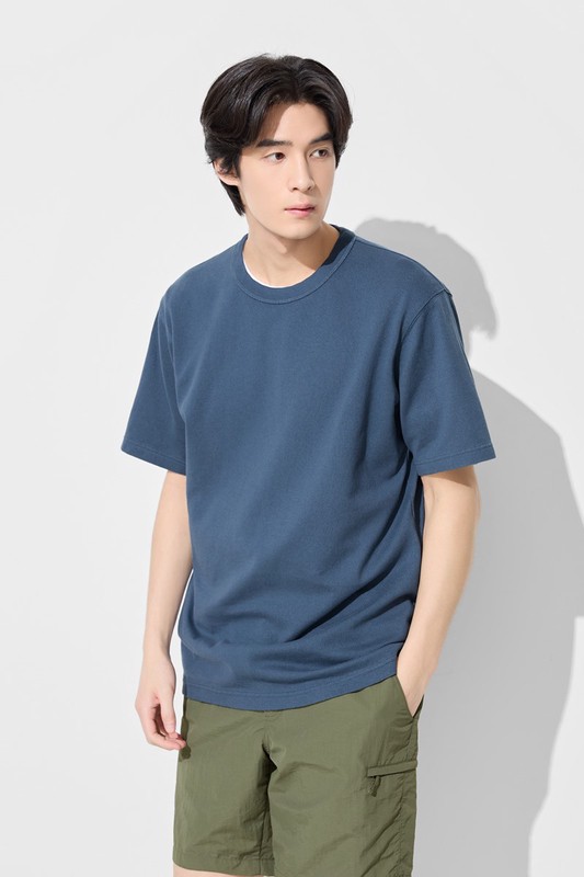 粗紡圓領T恤-男