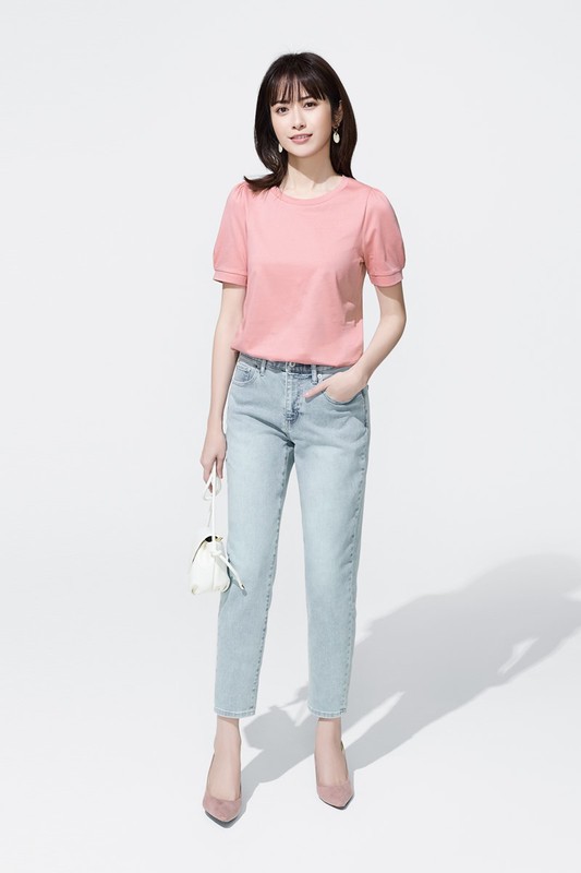 絲光棉泡泡袖上衣-女