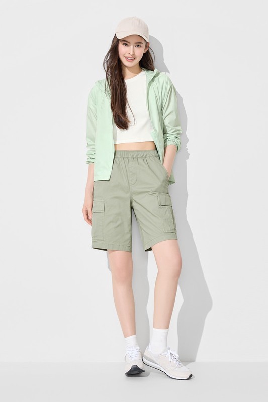 鬆緊工裝短褲-男