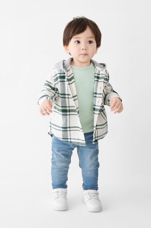 磨毛羅紋圓領長袖T恤-Baby